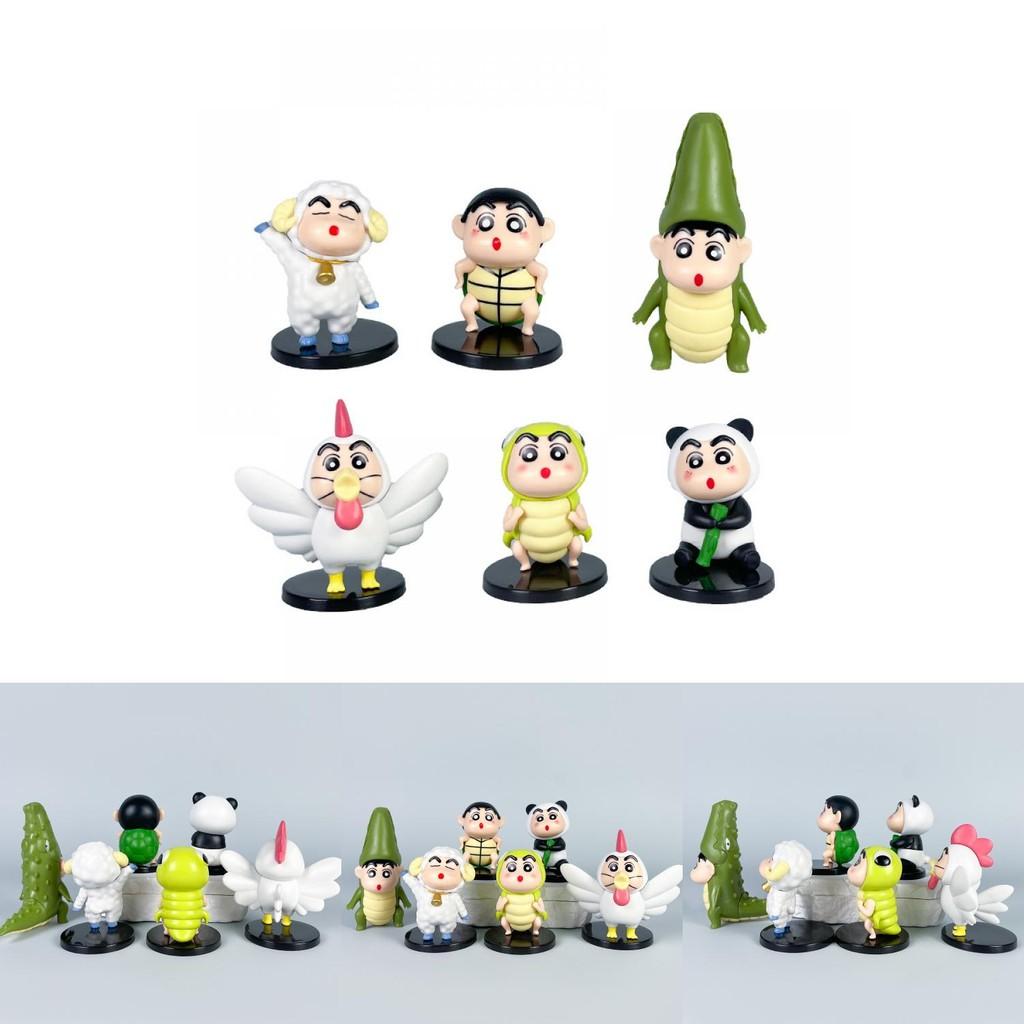 Crayon Shinchan Pvc Figurine With Cosplay Animals For Collection And Display