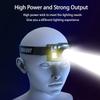 LED Headlight Mini Imitation Camera Smart Sensor Headlamp Rechargeable Head Mounted Torch 7 Lighting Modes Hiking Mining Fishing
