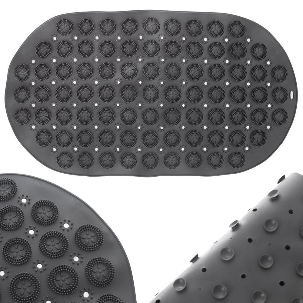 Anti-Slip Bathtub Mat, Gray, 68X37 Cm