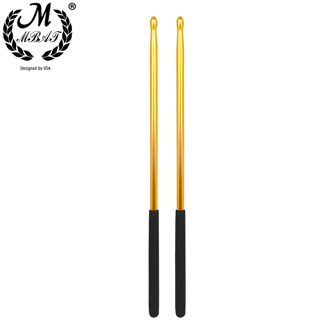 M MBAT 1 Pairs 5A Drumsticks Aluminium Drum Sticks Simple Metal Drumstick Non-slip Exercise Drumsticks Drum Parts Accessories Drumsticks