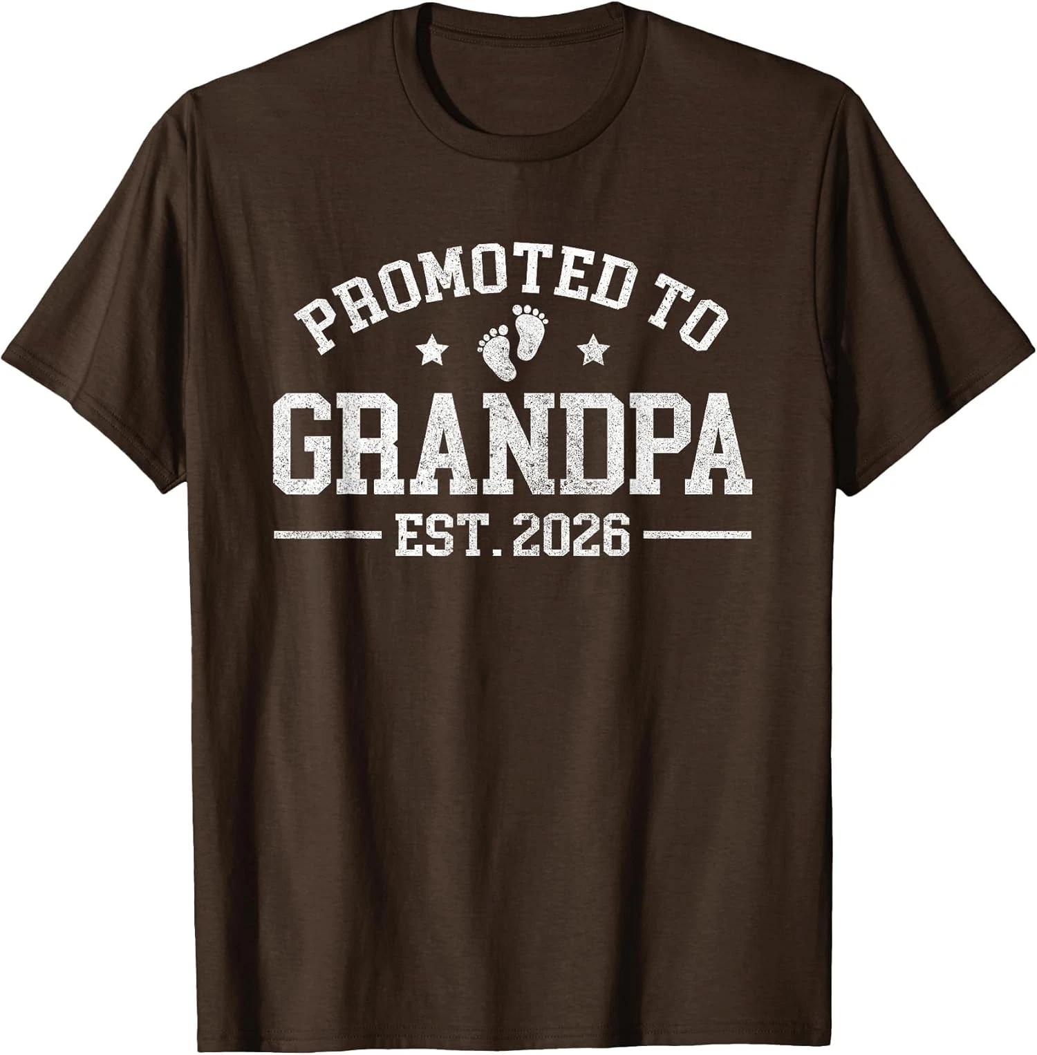 Promoted To Grandpa est. 2026 Grandparents Design T shirt S