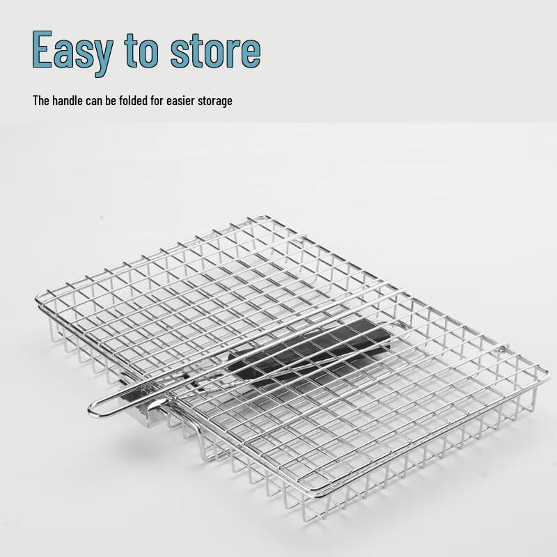 Wutuo Set Clești BBQ Pliabili din Oțel Inoxidabil și Grătar