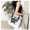 Damen Canvas Umhängetasche Ästhetische Stern Crossbody Tasche Handtasche mit großem Fassungsvermögen