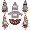 22inch Reborns Doll Holiday Costume Santa Outfit Quick Change Doll Outfit For Christmas Party Kids Pretend Play Game