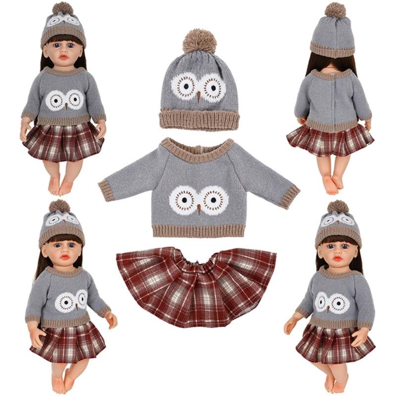 22inch Reborns Doll Holiday Costume Santa Outfit Quick Change Doll Outfit For Christmas Party Kids Pretend Play Game