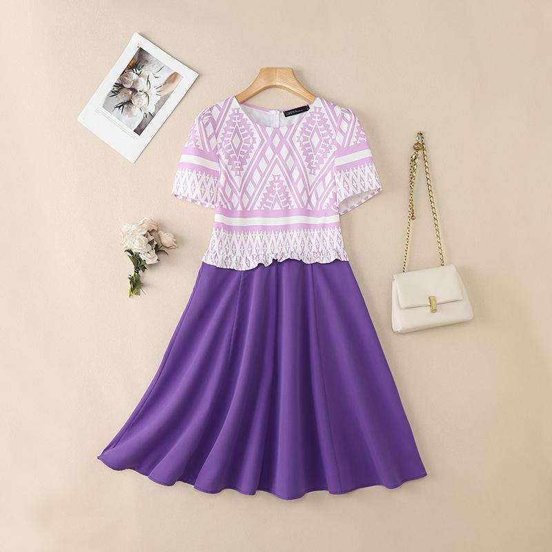 ZANZEA Women Summer Round Neck Casual Short Sleeve Print Dress