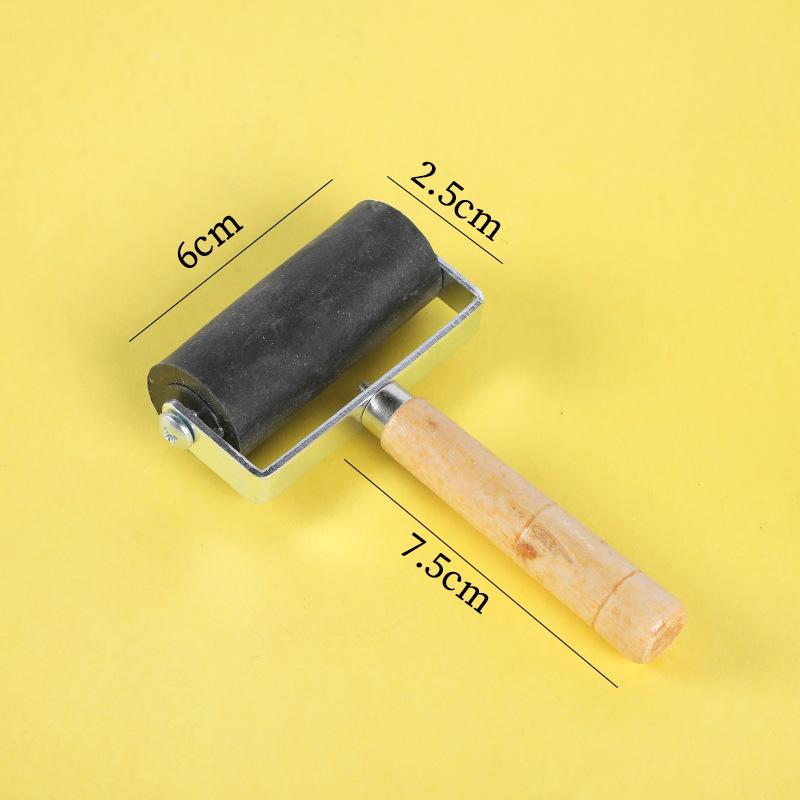 Wooden Handle Rubber Ink Roller for Water Transfer and DIY Printing