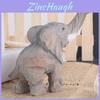 Wooden Elephant Figurine Hand Carved Animal Home Decor For Modern Living Room