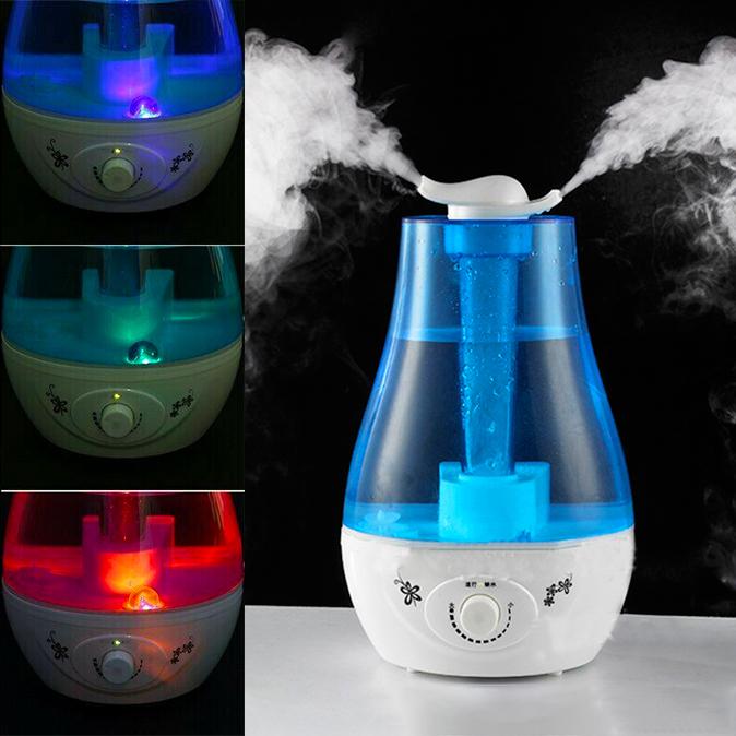 

3л Ультразвуковой увлажнитель-диффузор воздуха с двумя форсунками и светодиодной ночной подсветкой EU Plug