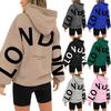 Unisex Übergroßer Kapuzenpullover Mit Cartoon-Aufdruck Tasche Langarm Lässiges Oberteil Teenager Erwachsene