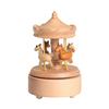 Dancing Carousel Horse Toy Music Box Wind-Up Mechanical Movement Musical Boxes for Birthday Gifts