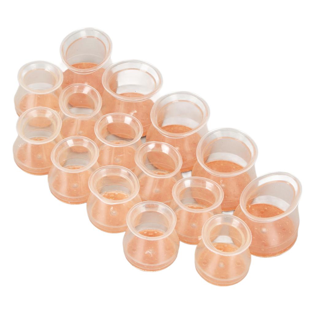 15pcs Chair Leg Floor Protectors Silicone Furniture Leg Cover Felt Pads for Hardwood Floors