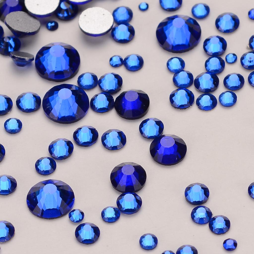Rhinestones Multi Sizes Colorful Non Hotfix Rhinestone Flat Back Nail Rhinestones for DIY Crafts