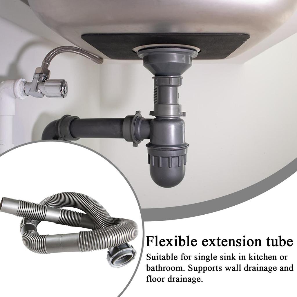 1pcs Expandable Flexible Kitchen Sink Sewer Pipe Bathroom Drains Tube Wash Basin Plumbing Rainwater Down Spout Hose