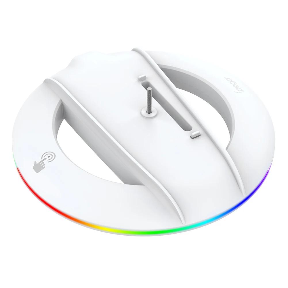 RGB Vertical Stand with Anti-Slip Pad Game Console Base Stable for PS5 Slim Console for PS5 Slim Disc/Digital Version