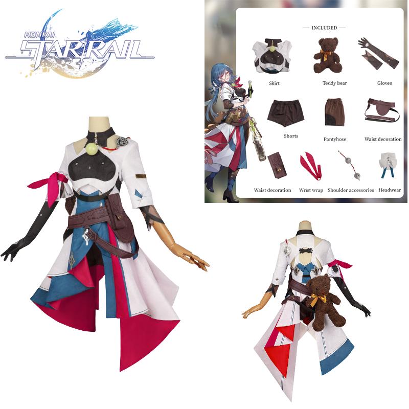 Honkai Rail Star Natasha Cosplay Costume Party Accessories Kilt Teddy Gift Bear