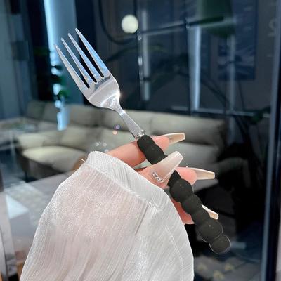 Pearl Handle Fork For Dessert Household Steak Stainless Steel Fork Salad Fork Dessert Pasta Fork Kitchen Accessories Gadgets