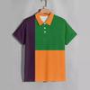 Summer New Men's Short-sleeved Polo Shirts Fashion Clash of Colours Polo Shirts Fashionable Versatile Striped Body Shirts