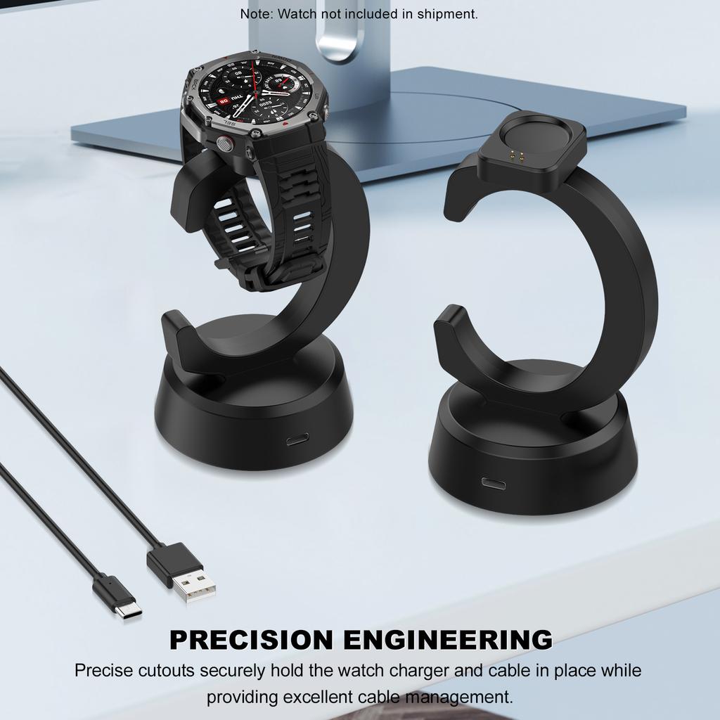 For Huami Amazfit T-REX3 Pro USB Charging Dock Adapter Lihgtweight Watch Charger Magnetic Charging Cable for Home Office Use