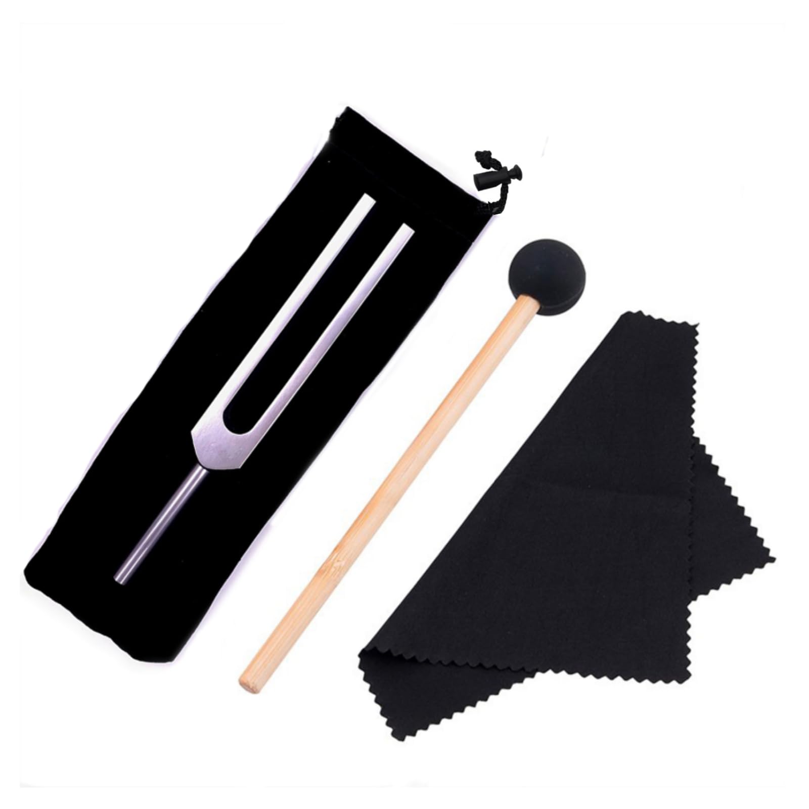 

YFFSFDC 528Hz Tuning Fork with Tuner and Rubber Mallet, Hammer and Storage Pouch, for Healing, Meditation, Yoga, Chakra Therapy, Sound Therapy,