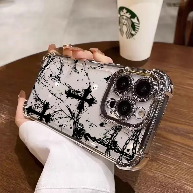 Dark Gothic Cross Mark Case For Huawei Honor X8D X5C X9D X9B X9A X8C X7A X8A X8B X6C X6A X8 400 Pro Magic 7 Lite 50 P30 Lite