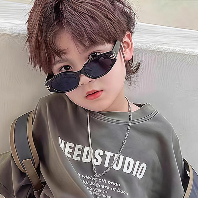 Korean Fashion Children's Cat Eye Sunglasses For Boys And Girls Sunscreen Cute Baby Shades For Kids UV Resistance 3-12 Year