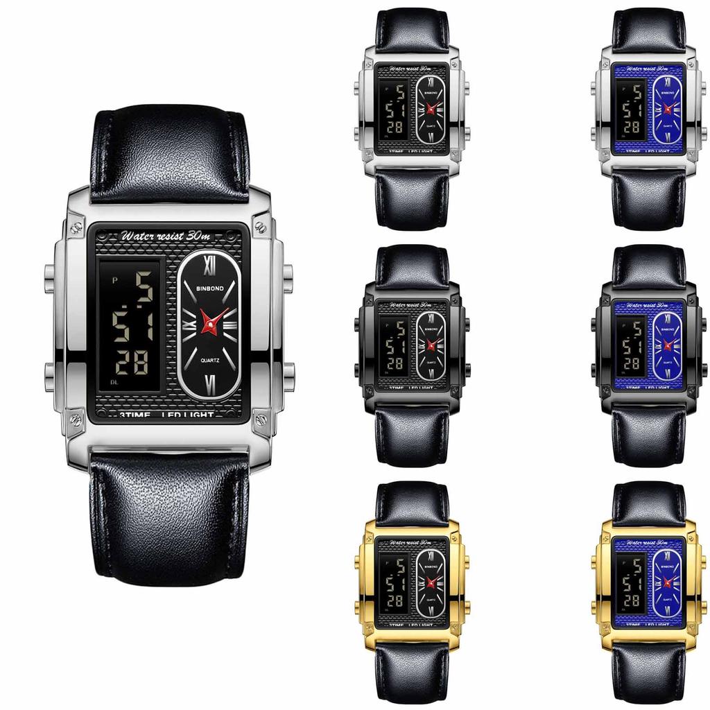 Men's Waterproof Luminous Running Alarm Clock Watch