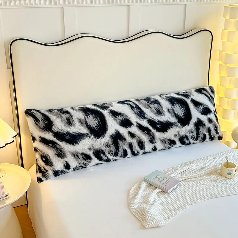 120/150/180cm Long Pillowcase Thick Plush Print Couple Lover Double Pillow Cover Home Sleeping Body Pillow Cover Home Decor