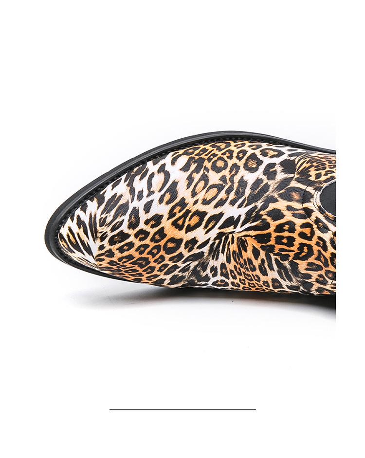 Men's Plus Size Pointed Toe Leather Chelsea Boots - British Style Trendy High-Top Martin Boots for Autumn/Winter.