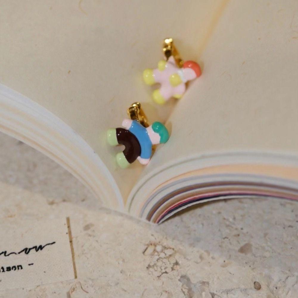 

Cartoon Figures Ear Clip Fun Ear Ornaments Daily Wear Earrings Jewelry Gift