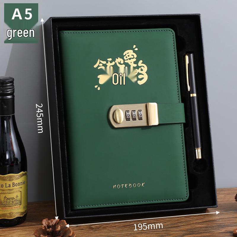 Minimalist Lock Diary & Notebook with Invisible Combination Closure for Students & Professionals