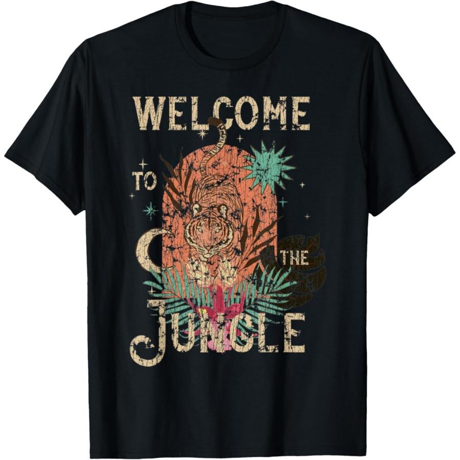 Jungle Tiger Welcome To Our Jungle Tiger Lover Hiking T-Shirt XXXXXL чёрный