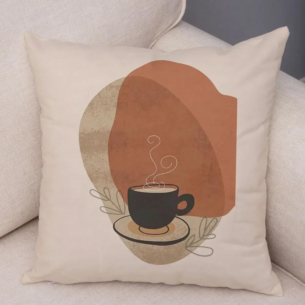 Nordic Style Plant Tree Cushion Cover Decor Geometric Abstract Modern Art Pillow Case for Sofa Home Super Soft Plush Pillowcase