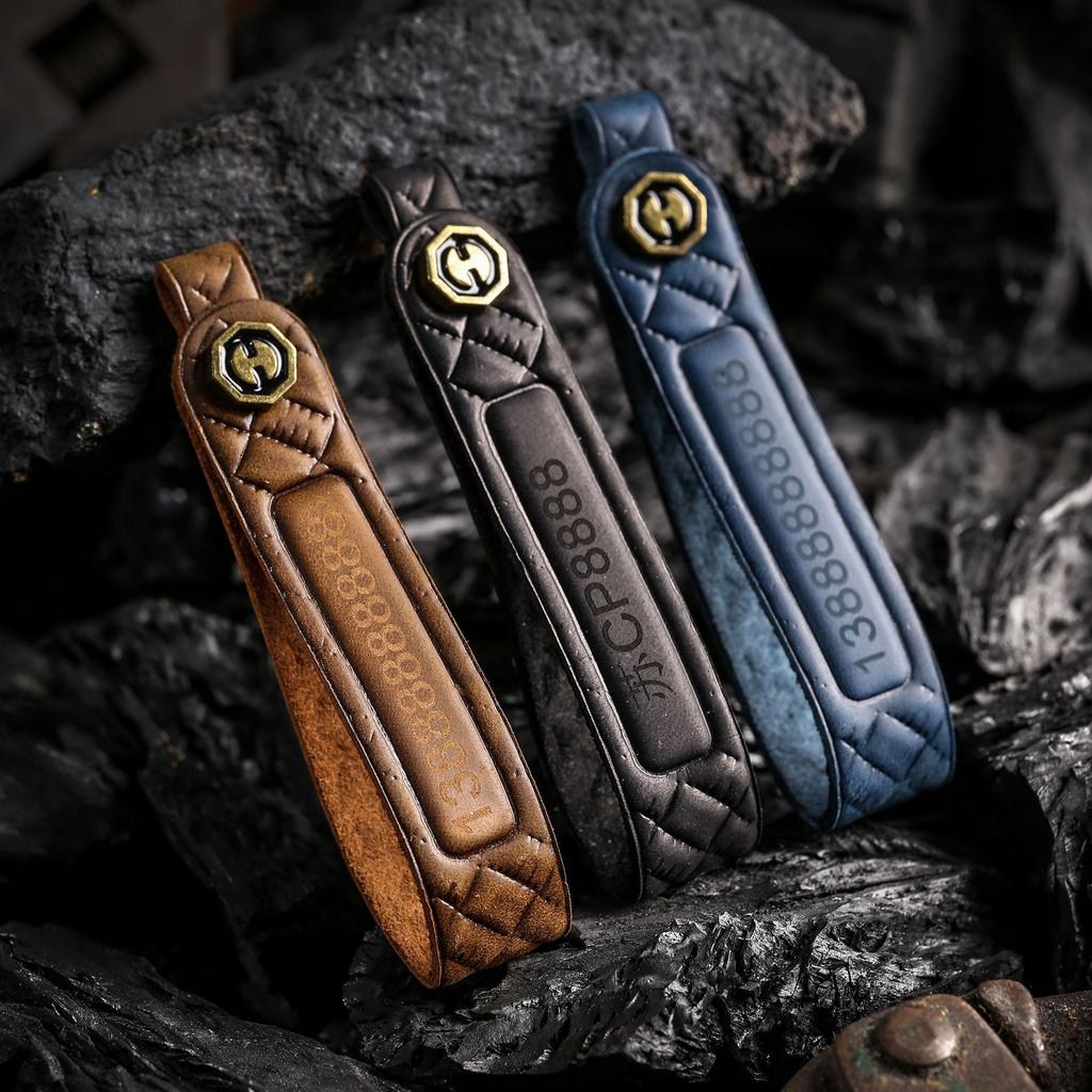 The New Retro Key Bag Is Suitable for Mercedes-Benz High-end Genuine Leather Car Key Cover Cowhide Pure Handmade High-end Shell