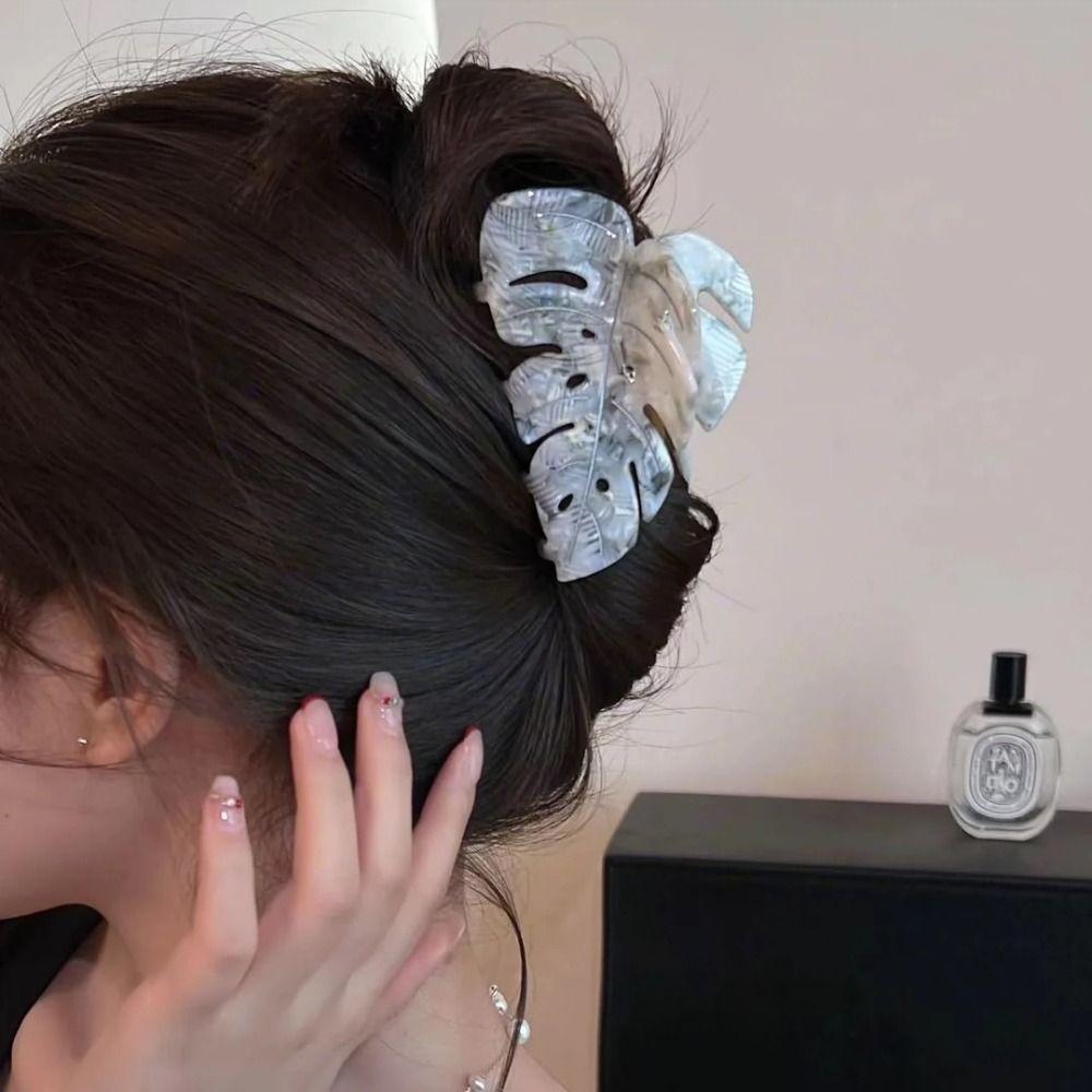 

Creative Leaves Hair Claw Acetate Barrette Headwear Hairpin Women