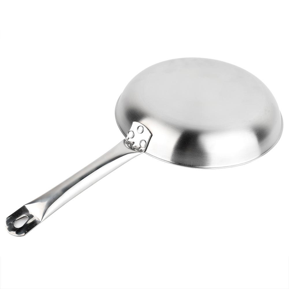Extra Thick Stainless Steel Non Stick Coating Pan with Helper Handle Saute and Frying Pan