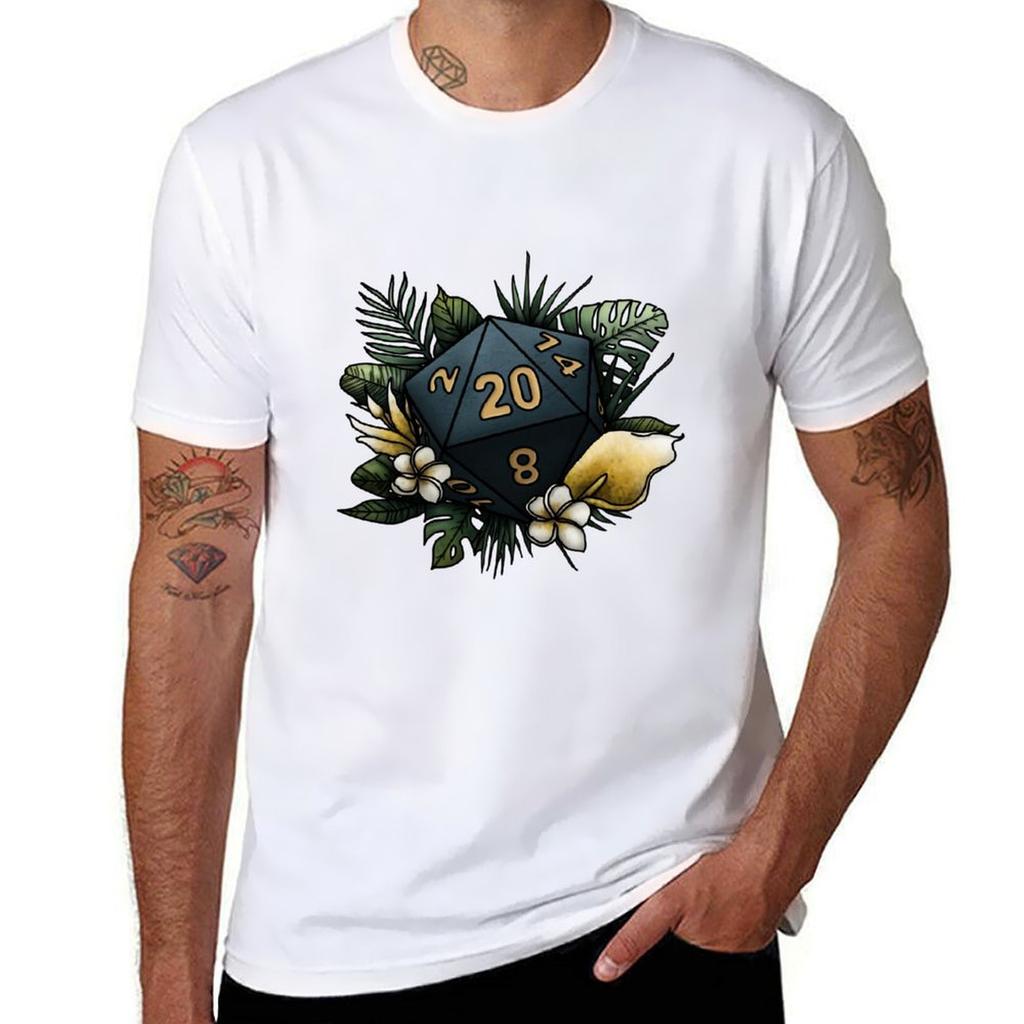 Rainforest D20 Tabletop Gaming Dice Tshirt Cotton Tshirt Plain For Unisex Package Tshirt