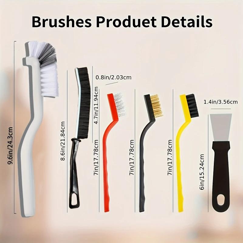 11-piece Crevice Cleaning Brush for Kitchen Sinks, Cups and Bottles, Bathroom, Toilet and Window Crevices, Bathroom Cleaning Tools