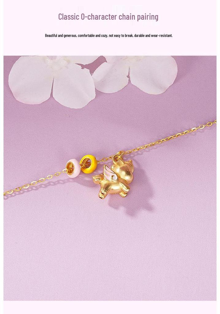 Tichya S925 Sterling Silver Unicorn Necklace for Women – Sweet, Light Luxury Little Pegasus Clavicle Chain