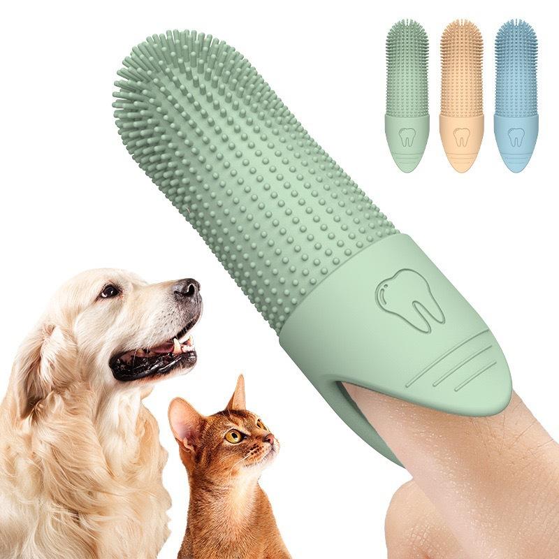 Pet Toothbrush For Dogs And Cats Oral Care Dental Cleaning Brush Prevent Tartar Build-Up Essential Pet Supplies