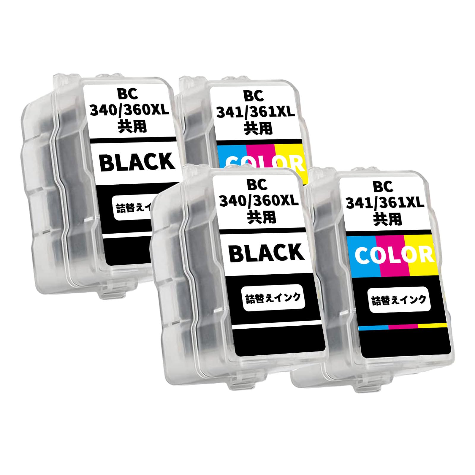 

Сумісні Canon та чорнильні картриджі чорний та 2 кольори Сумісні PIXMA та окремо та включають BC-340XL, BC-341XL, BC-360XL, BC-361XL (2