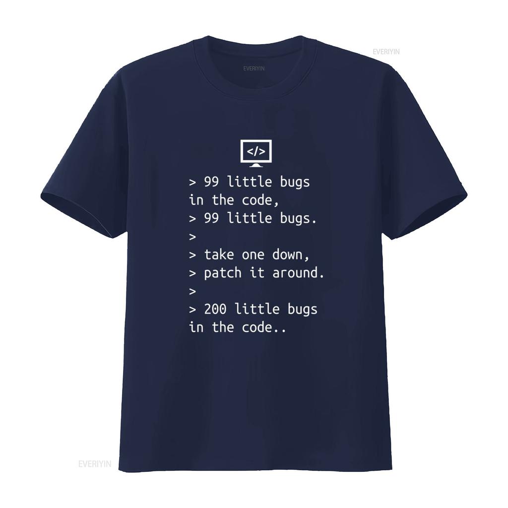 99 Little Bugs In the Code Programmer Coding Funny T Shirt M2048 Vintage Washed Streetwear Fashion Designer Clothes Unisex