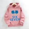 6 7 Meme hoodie children's sweatshirt, funny six  seven cartoon print boy sweater, girl long-sleeved jacket