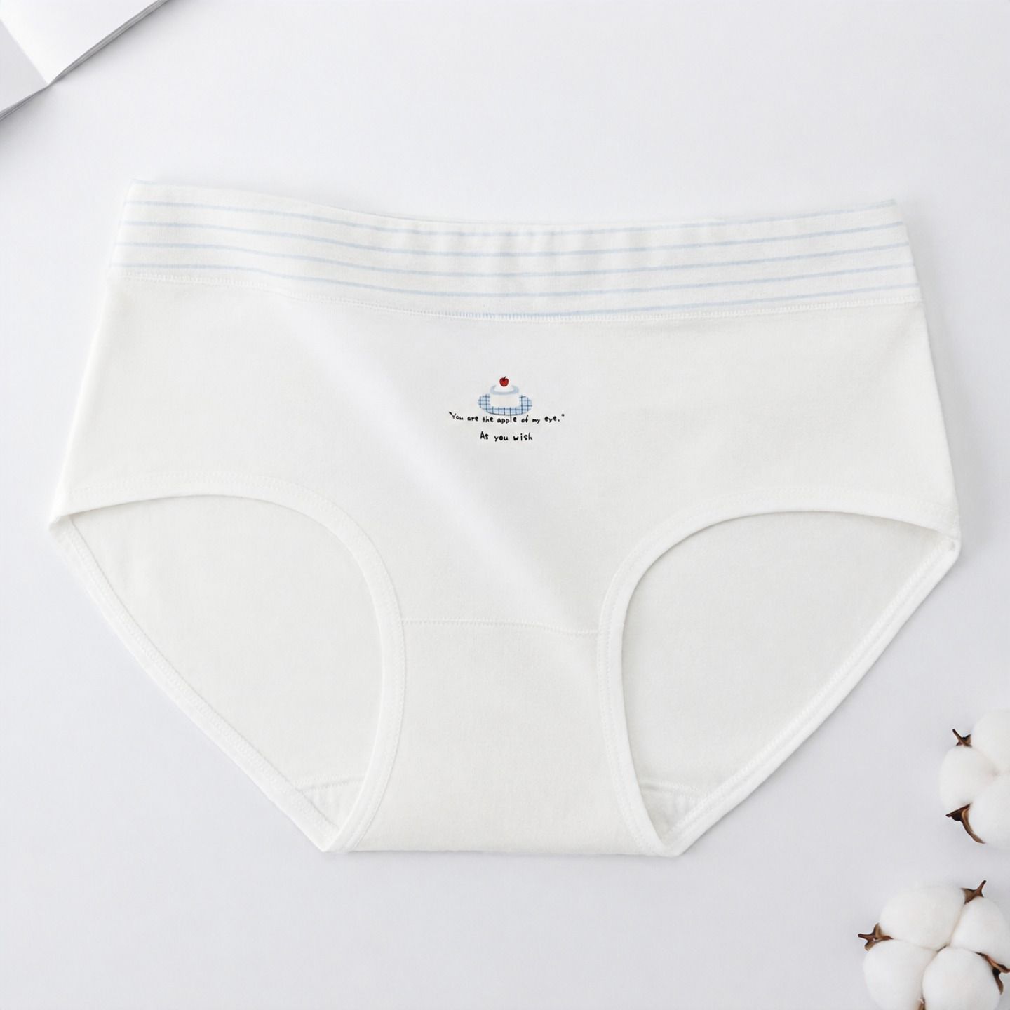 Women s Spring and Summer Sexy Pure Cotton Moisture Absorption Breathable Soft Skin Antibacterial Briefs M