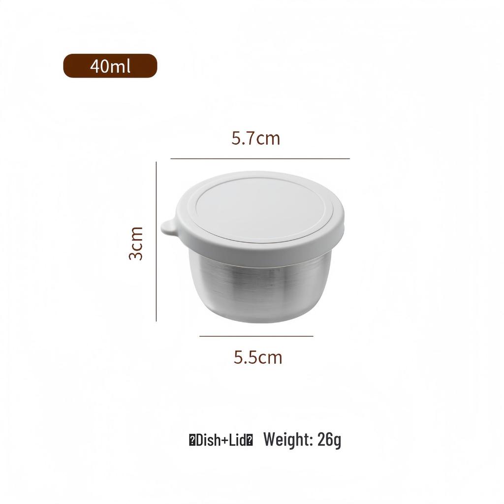 Portable Stainless Steel Sauce Cup with Leak-Proof Silicone Lid - Ideal for Outdoor Salads