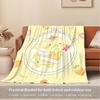 1pc Cute, Pom Pom Purin, KawaiiDigital Print Flannel Throw Blanket, Super Soft Plush Fleece Bedspread, Multipurpose All-Season Hypoallergeni