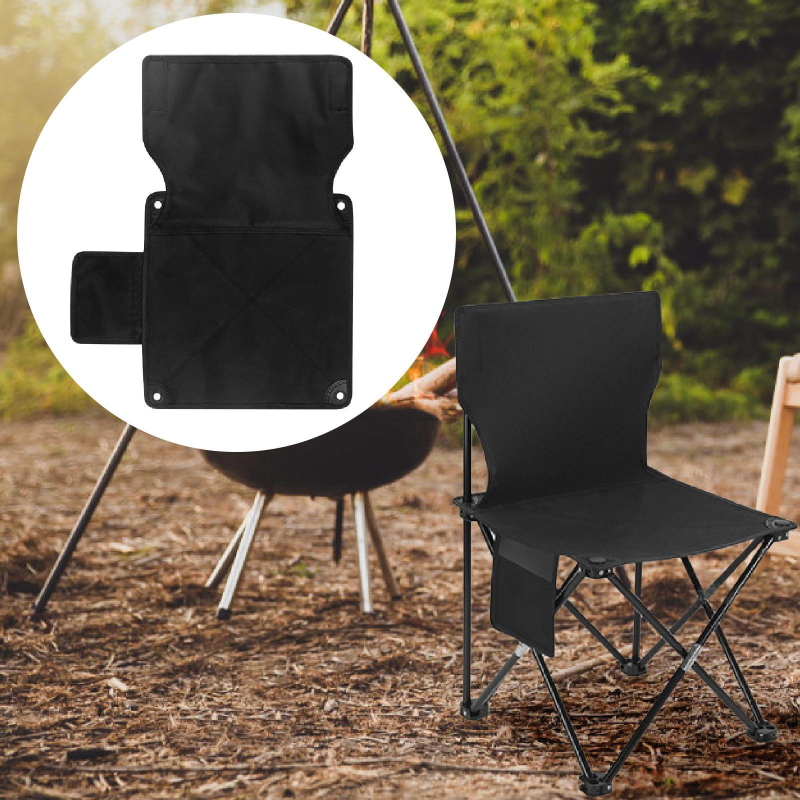 

Тканина для заміни складного стільця, повсякденне сидіння для піших прогулянок, верх замінює чохол для табуретки Black 33x33cm