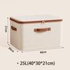 Large Capacity Foldable Storage Box with Soft Lid: Portable Organizer for Household and Document Storage
