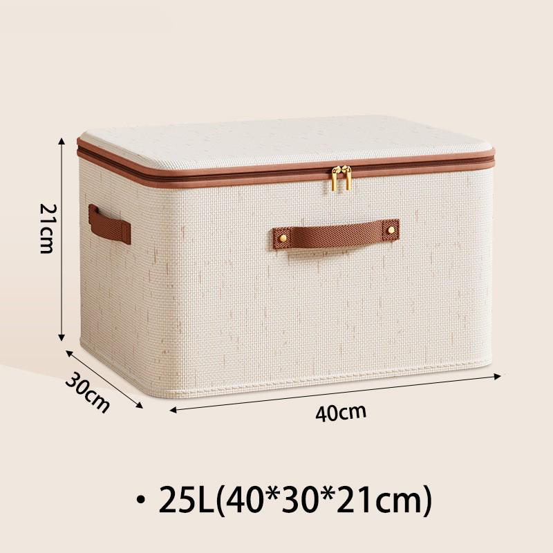 Large Capacity Foldable Storage Box with Soft Lid: Portable Organizer for Household and Document Storage