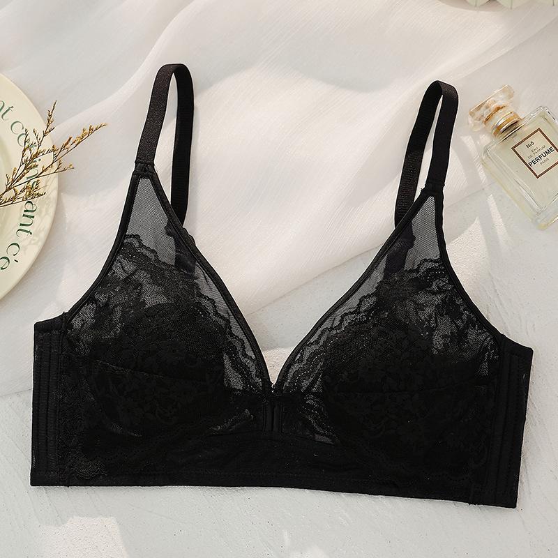 

Female thin small chest bra upper support gathering no steel ring bra no sponge ultra-thin bra big chest small chest 95b abc cup